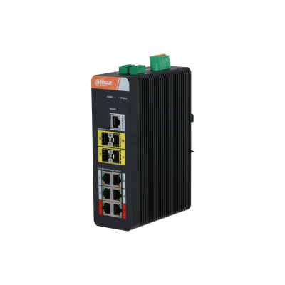 10-Port Gigabit Industrial Swicth with 6-Port Gigabit PoE (Managed) - Image 1