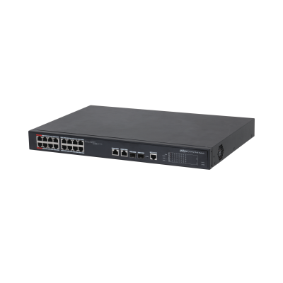16-port 100 Mbps + 2-port Gigabit Managed PoE Switch - Image 1