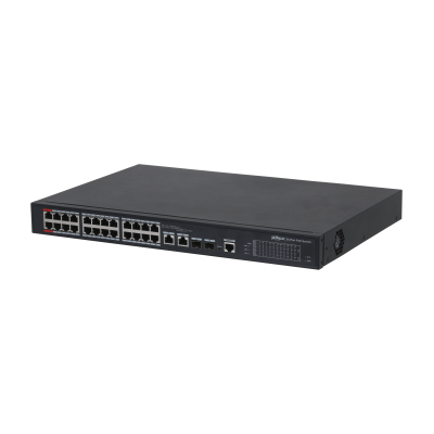 24-port 100 Mbps + 2-port Gigabit Managed PoE Switch - Image 1