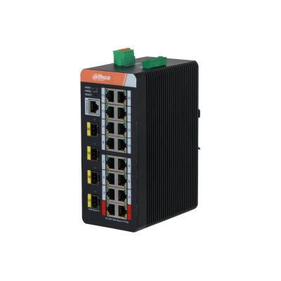20-Port Managed Industrial Gigabit Switch with 16-Port PoE(Managed) - Image 1