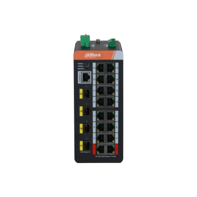 20-Port Managed Industrial Gigabit Switch with 16-Port PoE(Managed) - Image 2
