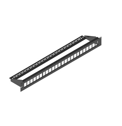 Cat5e/Cat 6 24 Port Empty Rack Mount Patch Panel - Image 1