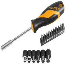 TOL20045 - 17pcs socket and bit set