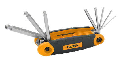 TOL20068 - 8Pcs folding ball point hex key set