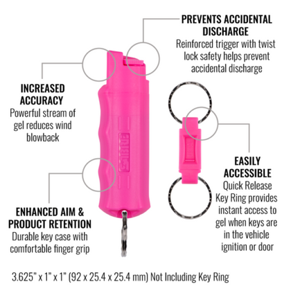 CAMPUS SAFETY PEPPER GEL PINK HARD CASE W/QUICK RE - Image 2