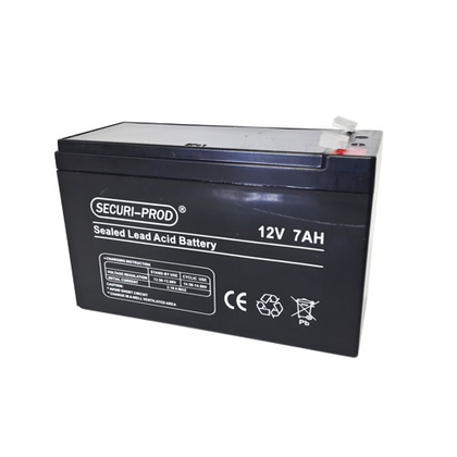 Securi-prod 12V-7AH battery for gate motors, alarm systems and CCTV. 